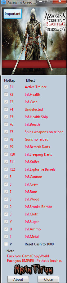 刺客信條4自由吶喊修改器下載+21 v1.0圖1