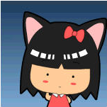 貓貓女生QQ表情包 綠色版 