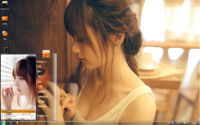 治愈系美女電腦主題