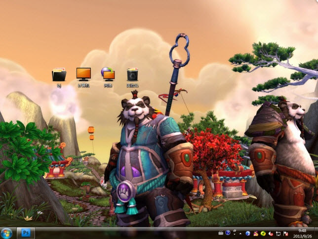 熊貓大俠電腦主題下載