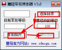 cf蘑菇軍銜修改器