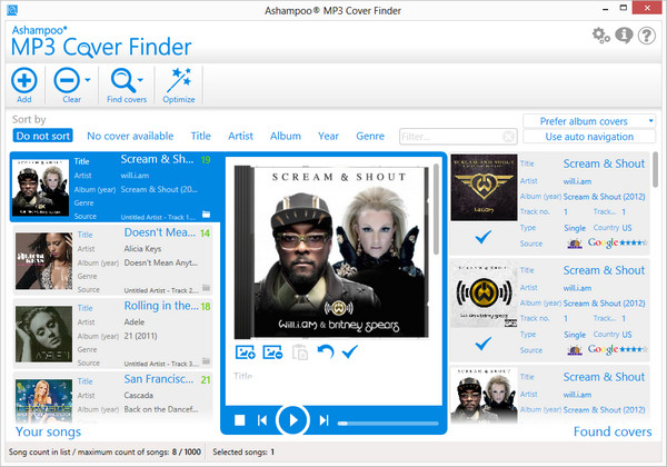 Ashampoo MP3 Cover Finder v1.0.15 官方中文版圖2