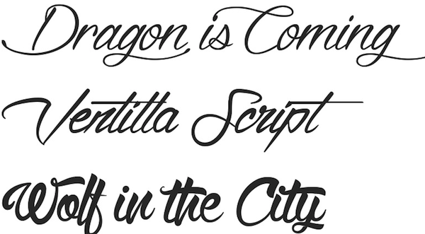 英文手寫字體大全