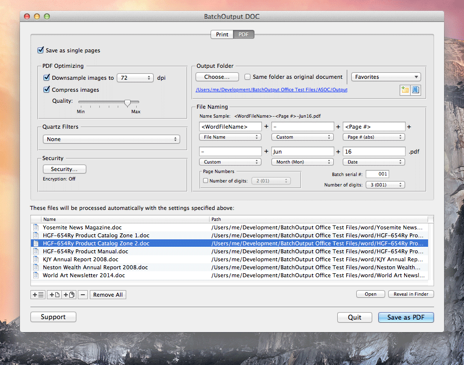 BatchOutput DOC for Mac(文檔轉(zhuǎn)換工具) 2.3.9 官方版圖1