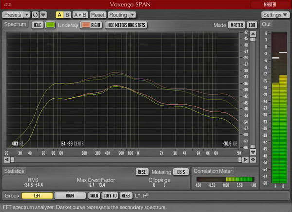 FFT頻譜分析軟件(Voxengo Span) v2.7 免費(fèi)版圖1