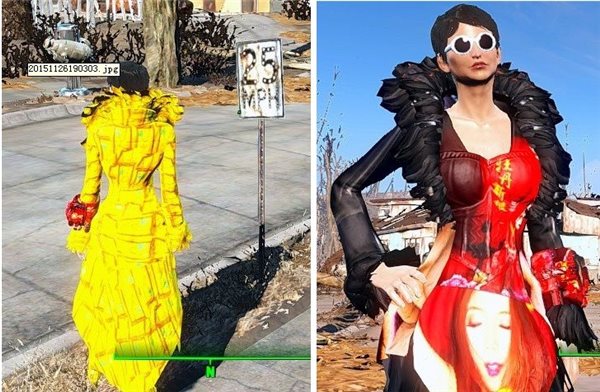 輻射4黃金羽毛洋裝mod