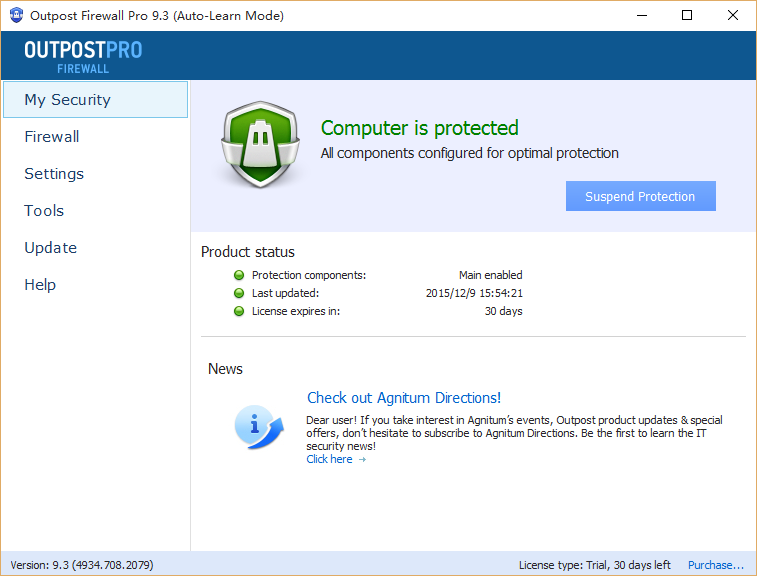 防火墻軟件Outpost Firewall Pro 9.3.4934.708 破解版圖1
