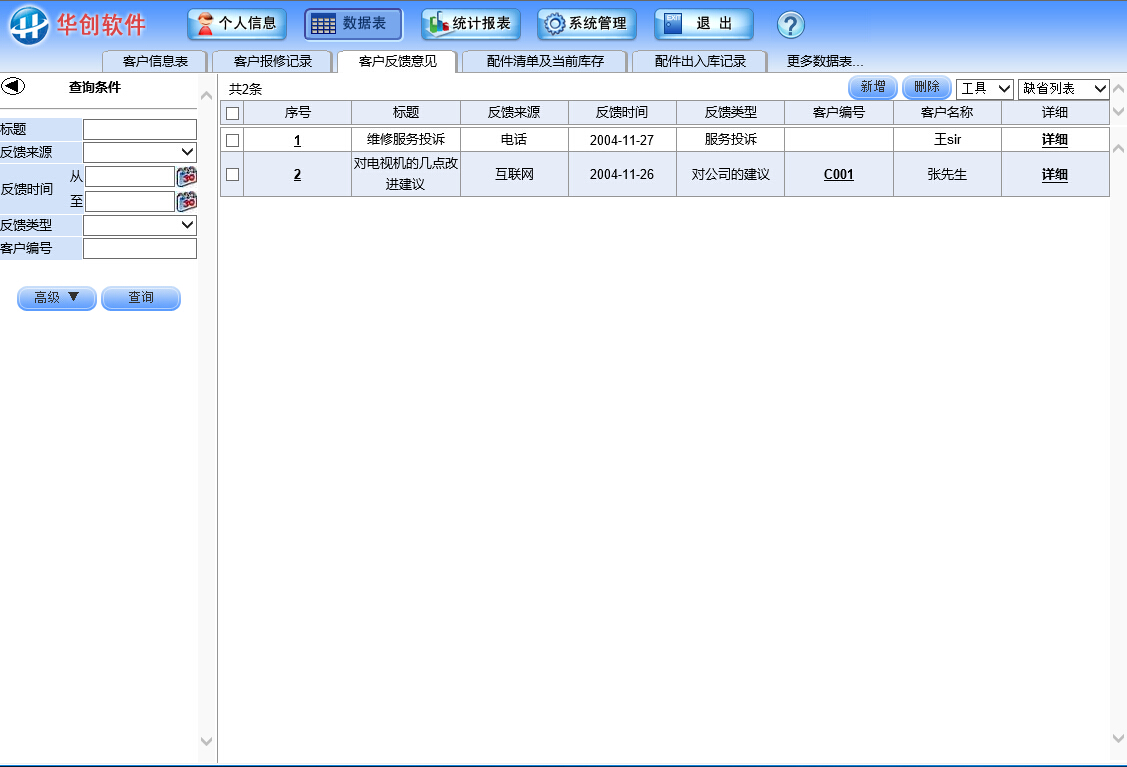 華創(chuàng)售后服務(wù)管理系統(tǒng)