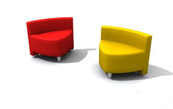 時尚單人沙發(fā)組合3d模型