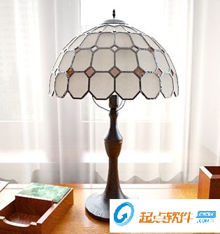 簡約風(fēng)格蒂凡尼藝術(shù)臺燈3D模型