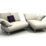 坐臥沙發(fā)組合3d模型綠色下載 免費版 