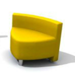 時尚單人沙發(fā)組合3d模型下載 免費版 