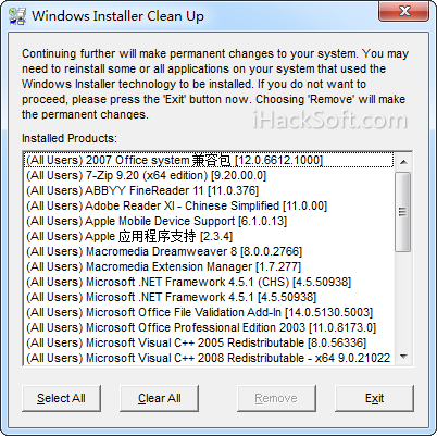 Windows Installer Clean Up