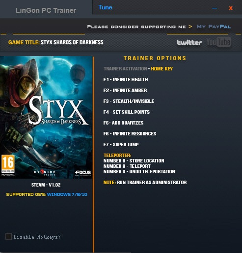冥河暗影碎片九項修改器