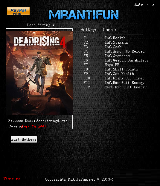 喪尸圍城4十二項(xiàng)修改器 v1.02 免費(fèi)版圖1