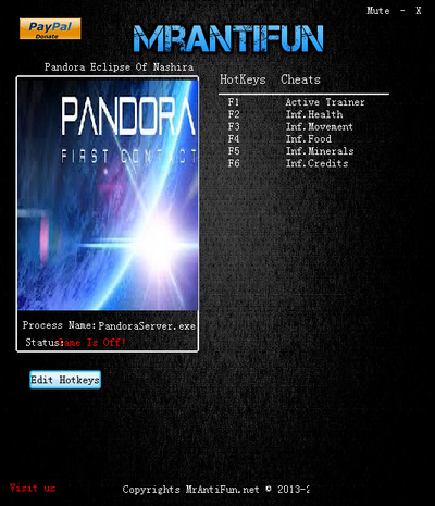 潘多拉第一次接觸修改器