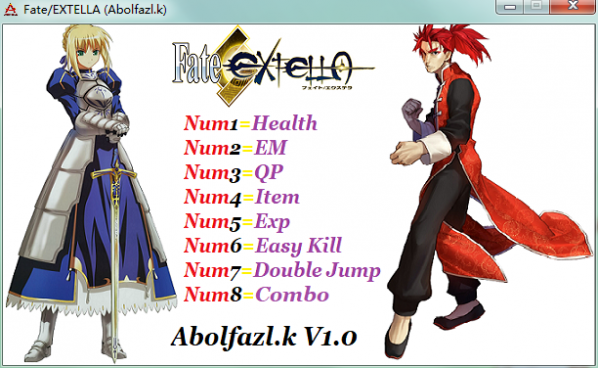 Fate/EXTELLA八項(xiàng)修改器