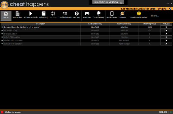汽車修理工模擬2018金錢修改器