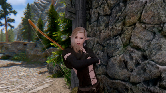 上古卷軸5精靈弓箭手和紅眼狂戰(zhàn)士美女隨從MOD