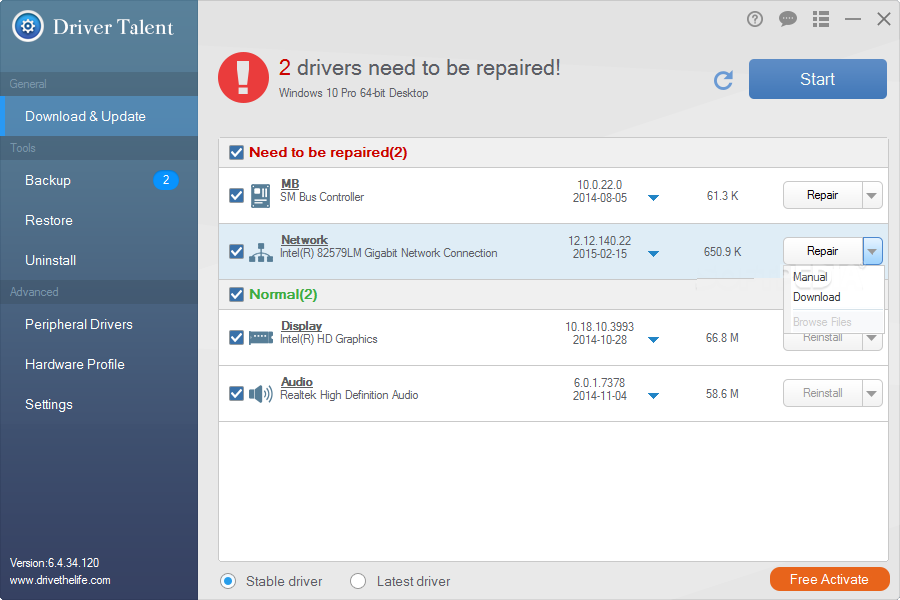 Driver Talent驅(qū)動軟件大伽 V6.5.65.182 正式版圖1