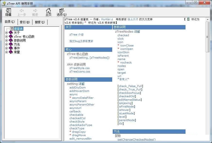 ztree 中文api