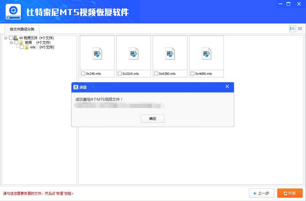 比特索尼MTS視頻恢復軟件 v6.3.2 免費版圖2