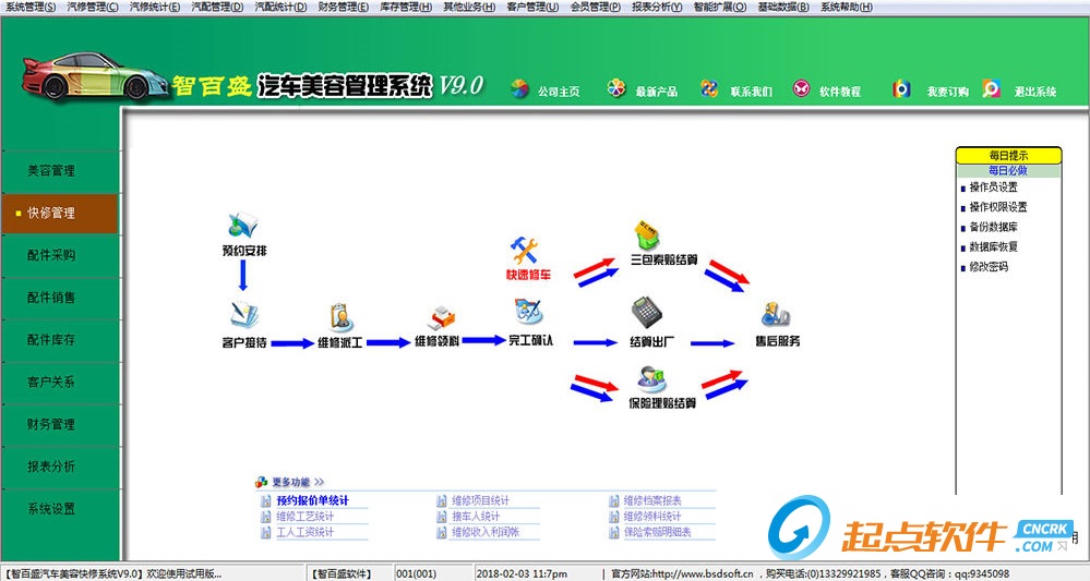 智百盛汽車美容快修管理軟件