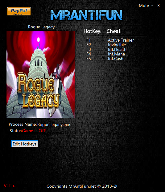 盜賊遺產(chǎn)四項(xiàng)修改器