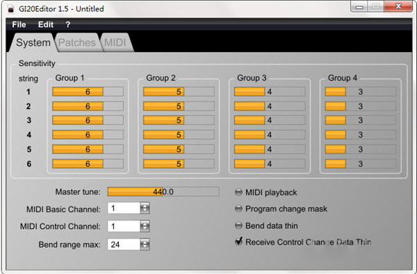 GI20Editor(midi編輯軟件) V1.5 英文免費版圖2