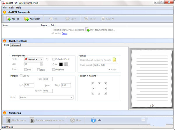Boxoft PDF Bates Numbering下載