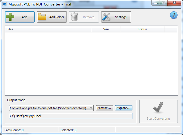 Mgosoft PCL To PDF Converter(PCL轉(zhuǎn)PDF工具) V11.6.5 綠色版圖1