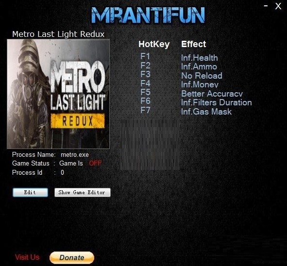 地鐵最后的曙光pc修改器