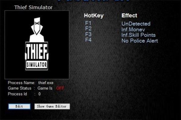 小偷模擬器四項(xiàng)修改器