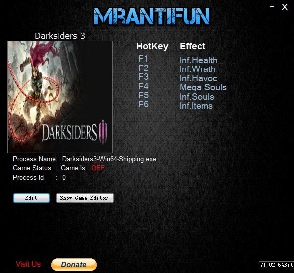 暗黑血統(tǒng)3六項(xiàng)修改器下載 免費(fèi)版