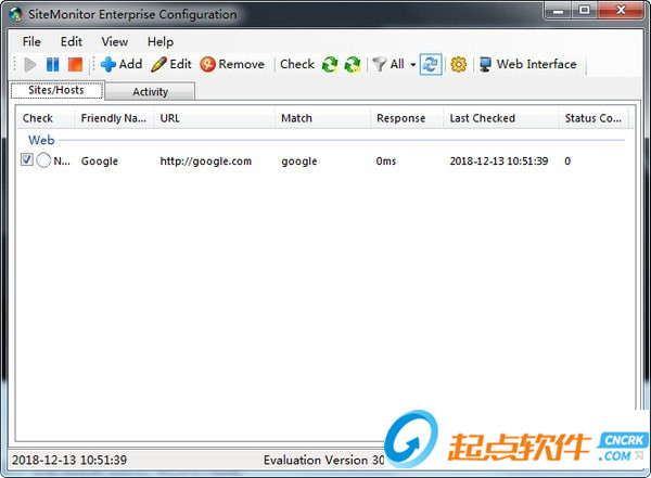 SiteMonitor Enterprise(網(wǎng)站監(jiān)測(cè)工具) v3.95 免費(fèi)版圖1