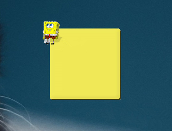 海綿寶寶便簽綠色版下載