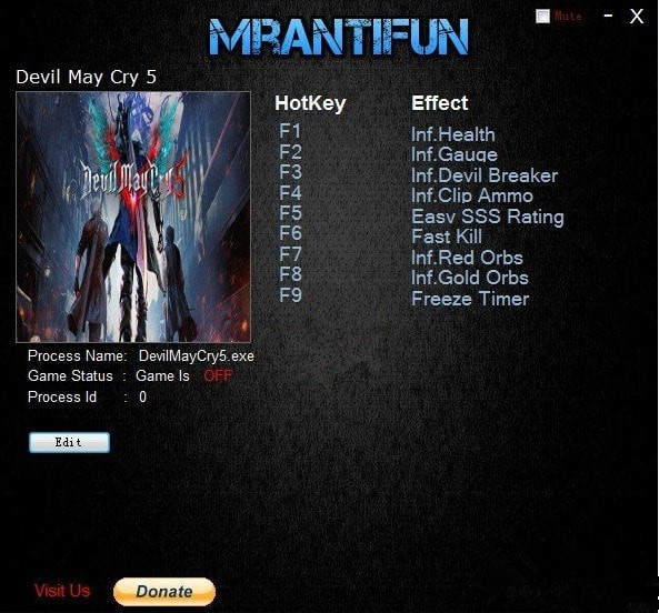 鬼泣5八項(xiàng)修改器