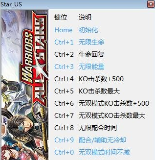無(wú)雙全明星十二項(xiàng)修改器