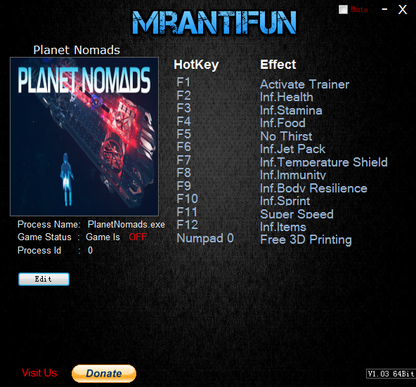 荒野星球十二項(xiàng)修改器