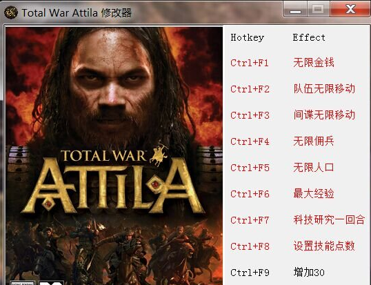 阿提拉全面戰(zhàn)爭(zhēng)十項(xiàng)修改器