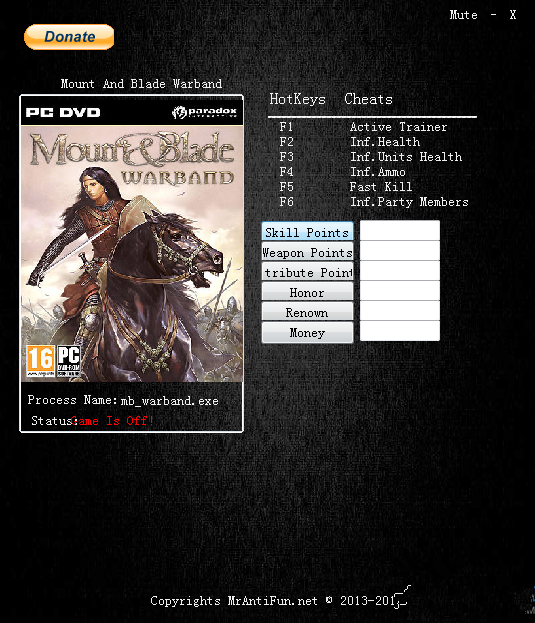 騎馬與砍殺戰(zhàn)團修改器通用版