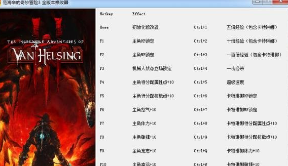 范海辛的奇妙冒險3二十五項修改器