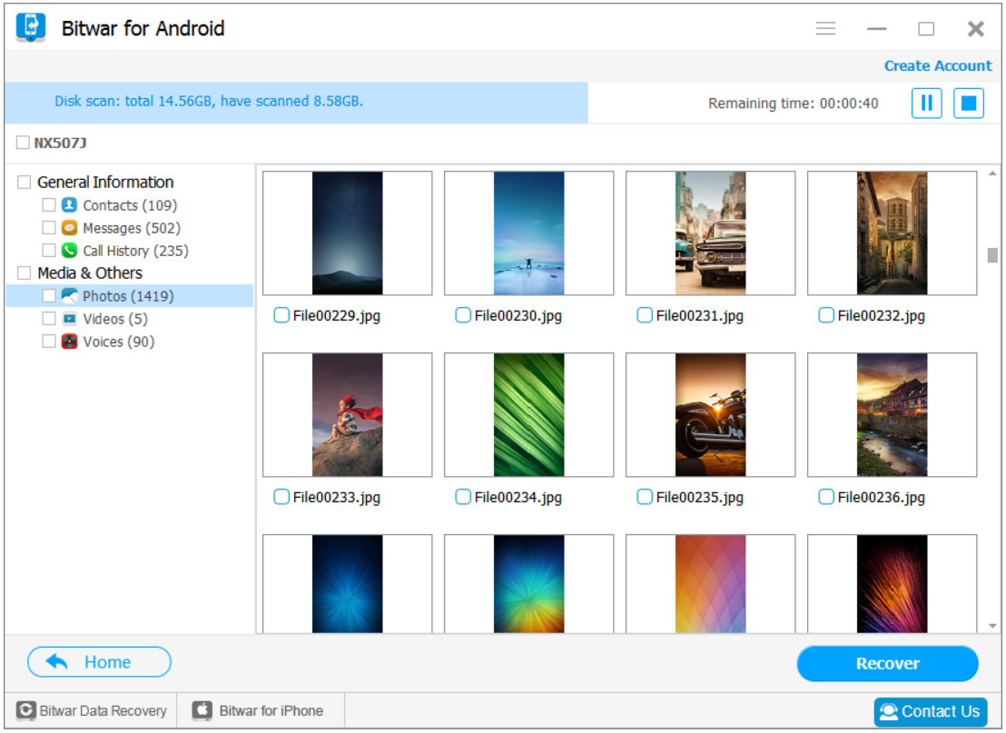 Bitwar Android Data Recovery最新版 v5.1.8.1 官方版圖1