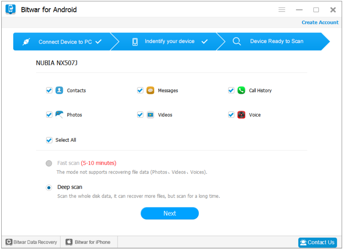 Bitwar Android Data Recovery最新版 v5.1.8.1 官方版圖2