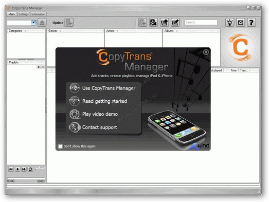 CopyTrans Manager(管理iPod的輕量級工具) v0.994 綠色最新版圖1