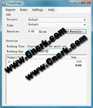TimeSheet V1.0 英文綠色免費版圖1