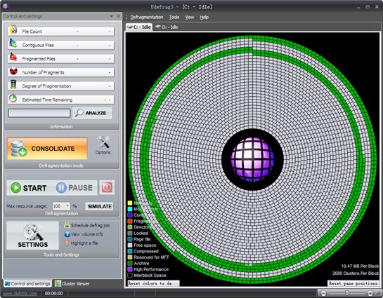 磁盤整理軟件Disktrix UltimateDefrag 4.0.96.0 破解版圖1