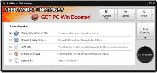 Soft4Boost Disk Cleaner(系統(tǒng)垃圾清理軟件) v7.7.1.345 官方免費(fèi)版圖1