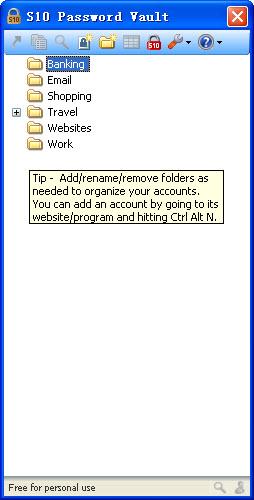 用戶名密碼書簽管理(S10 Password Vault) v4.2 官方版圖1