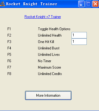 火箭騎士七項(xiàng)修改器 v1.0 綠色版圖1